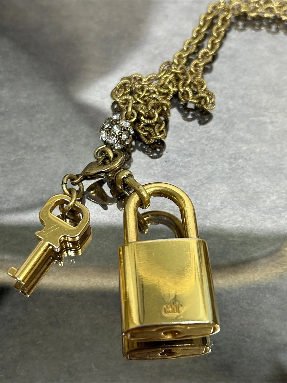 Gold Padlock Charm Layered Necklace - Women Jewelry